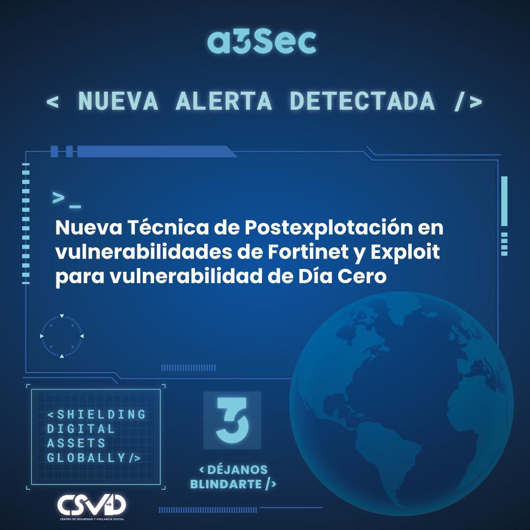 Nueva Técnica de Postexplotación en vulnerabilidades de Fortinet y Exploit para vulnerabilidad de Día Cero
