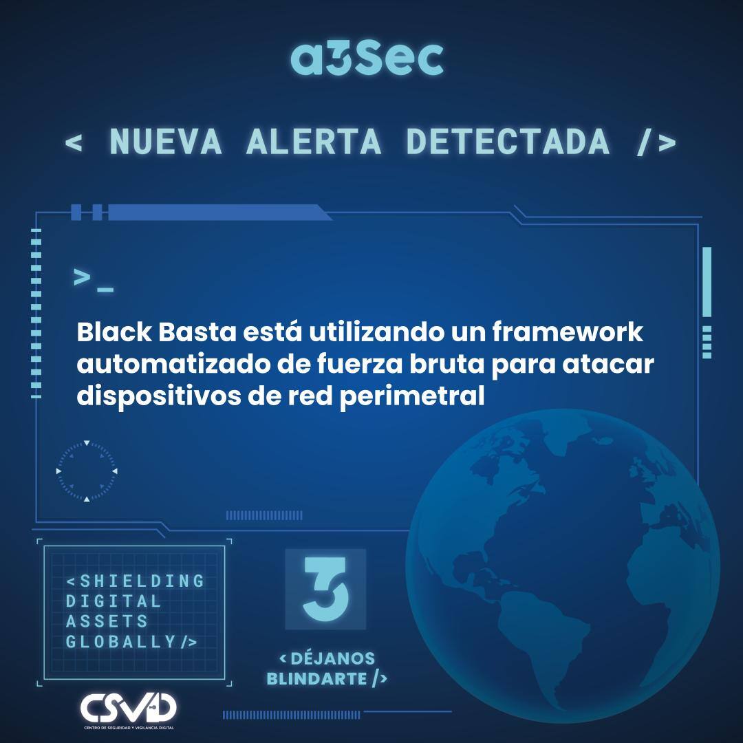 Black Basta usa un framework automatizado de fuerza bruta para atacar redes.