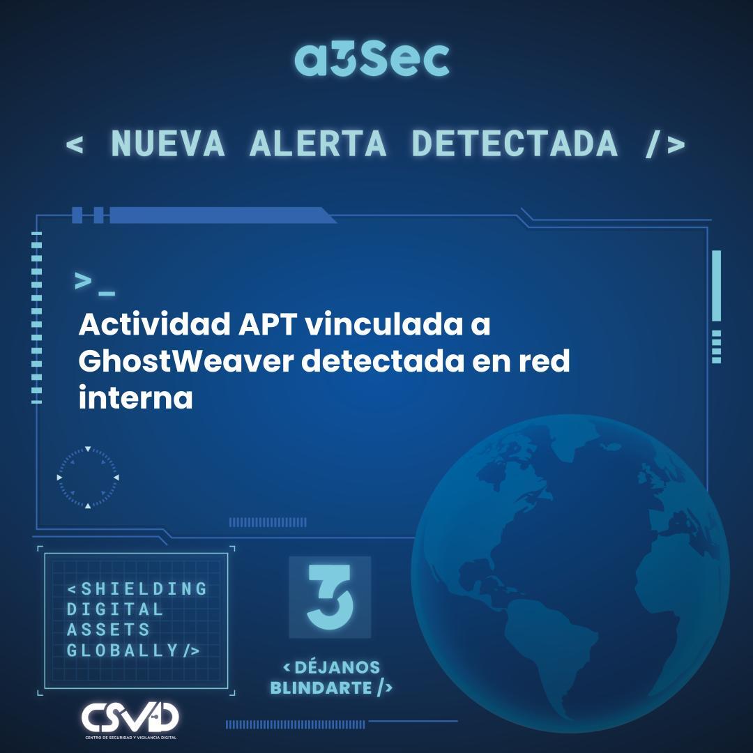 Actividad APT vinculada a GhostWeaver detectada en red interna-1