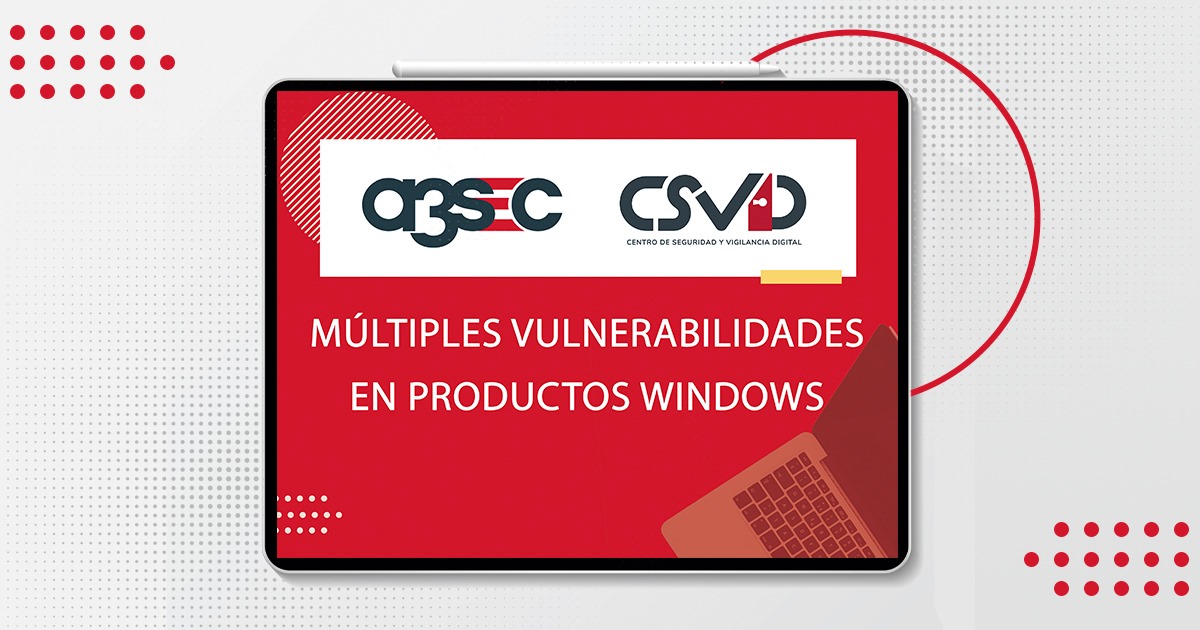 Multiples vulnerabilidades en productos windows