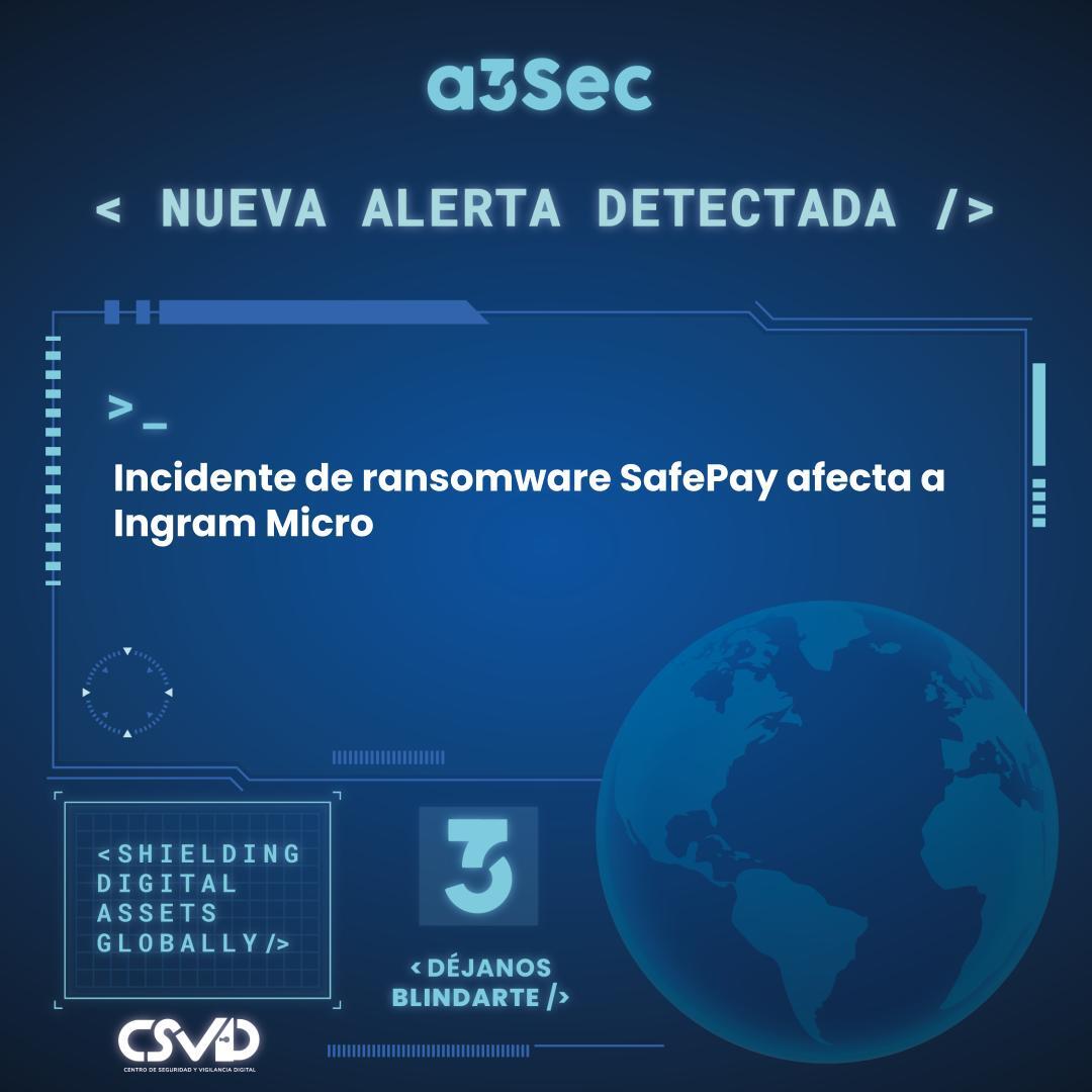 Incidente de ransomware SafePay afecta a Ingram Micro