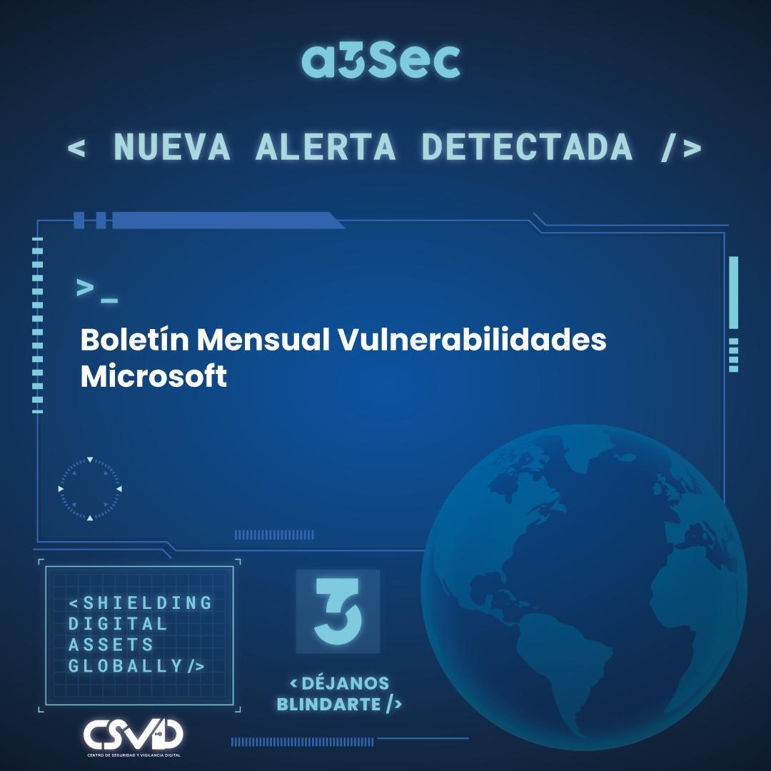 Boletín Mensual Vulnerabilidades Microsoft