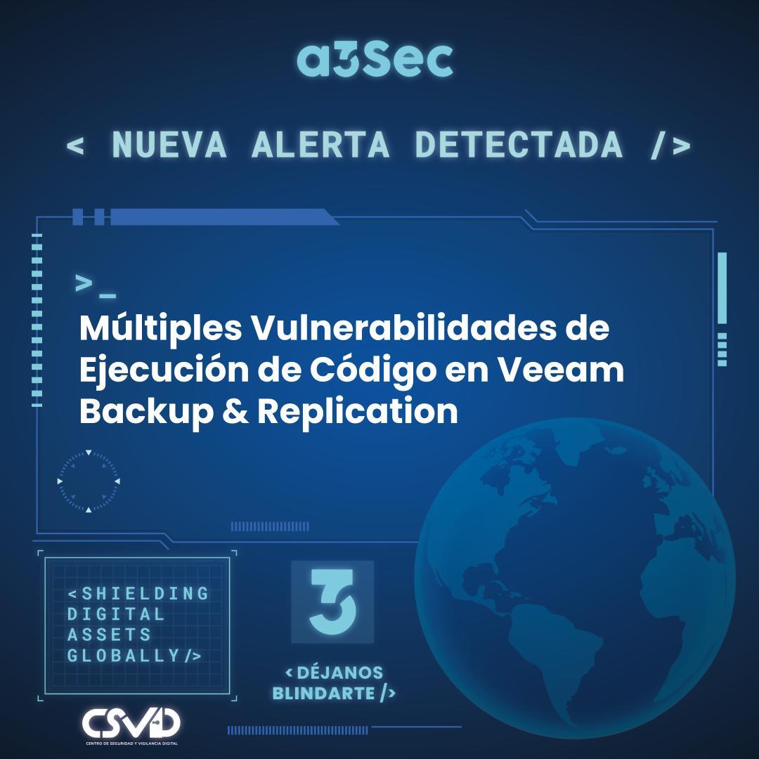Múltiples Vulnerabilidades de Ejecución de Código en Veeam Backup & Replication 