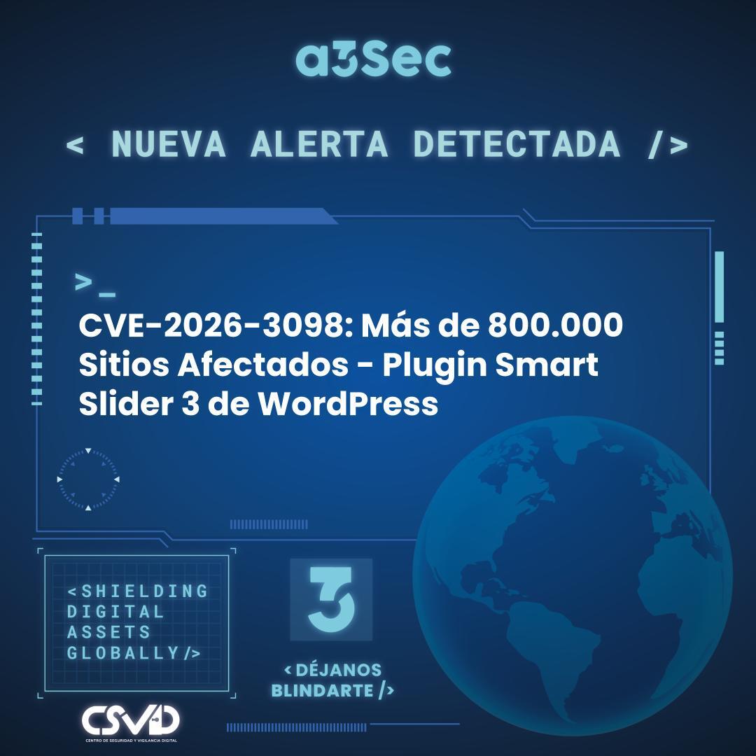 CVE-2026-3098: Más de 800.000 Sitios Afectados - Plugin Smart Slider 3 de WordPress