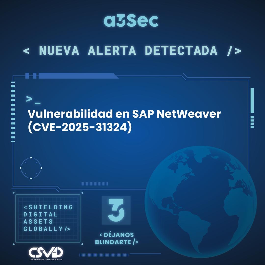 Vulnerabilidad en SAP NetWeaver (CVE-2025-31324)