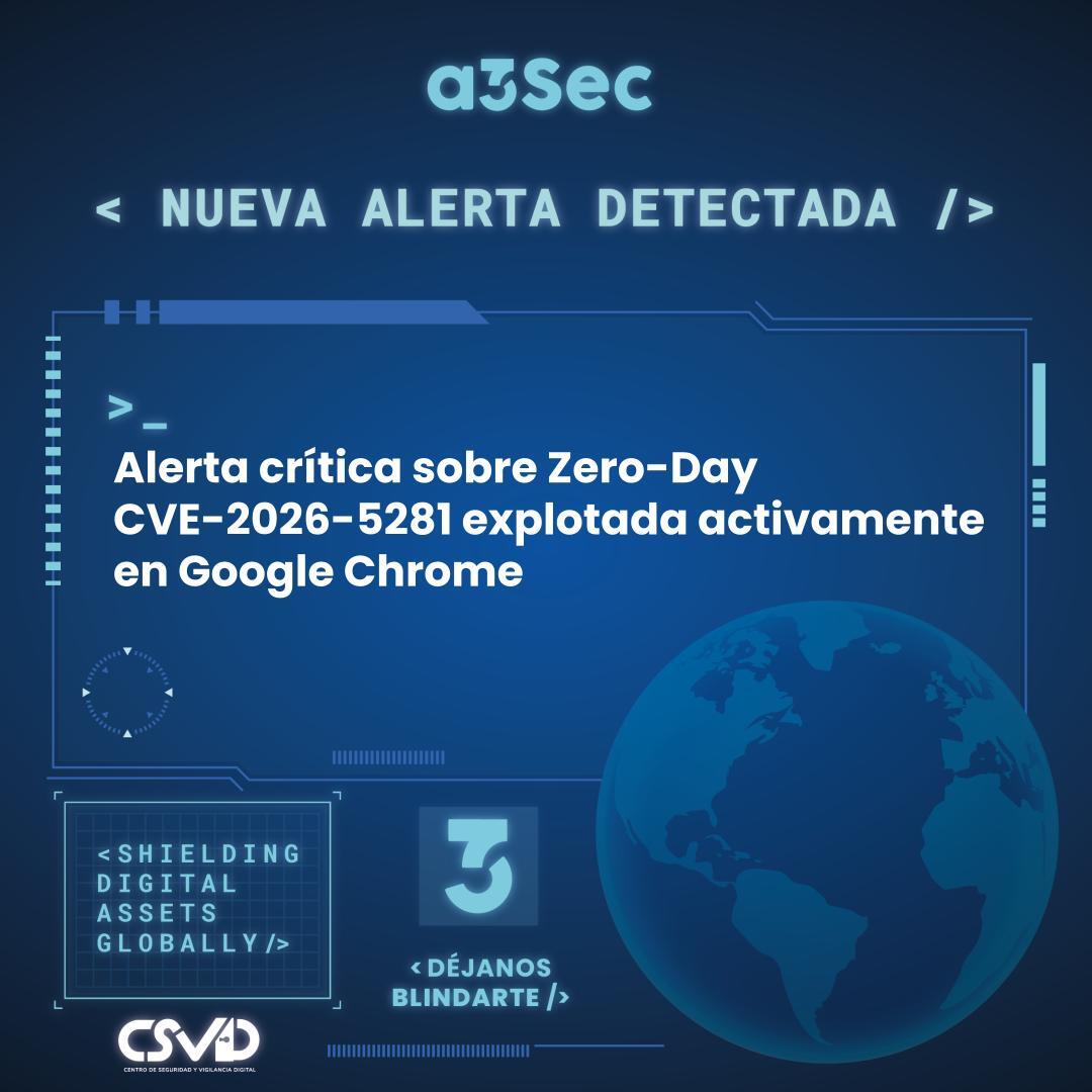 Alerta crítica sobre Zero-Day CVE-2026-5281 explotada activamente en Google Chrome