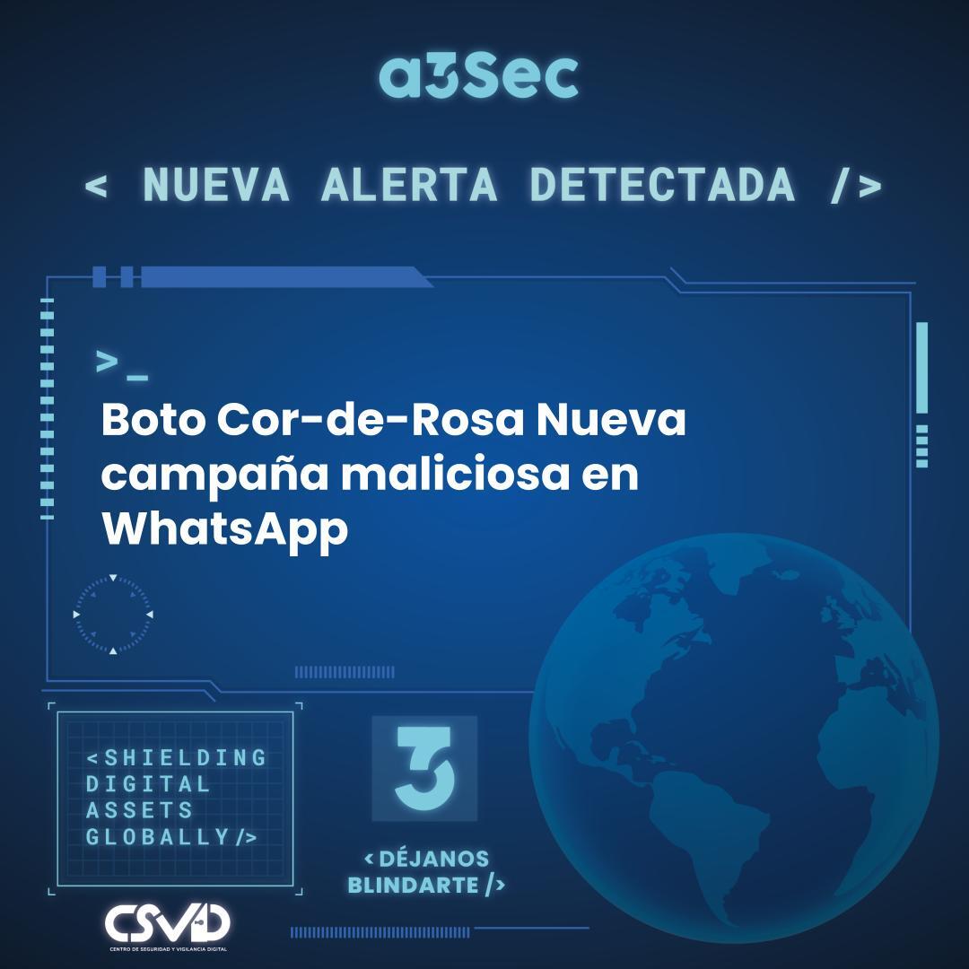 Boto Cor-de-Rosa Nueva campaña maliciosa en WhatsApp